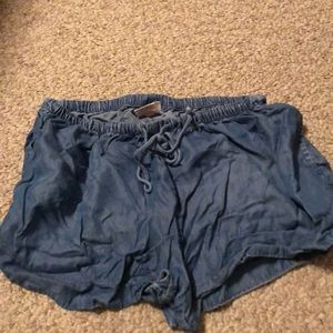 Soft fabric jean shorts